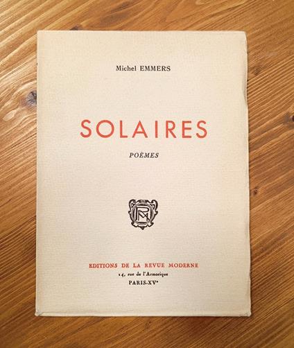 Solaires. Poèmes - Michele Emmer - copertina