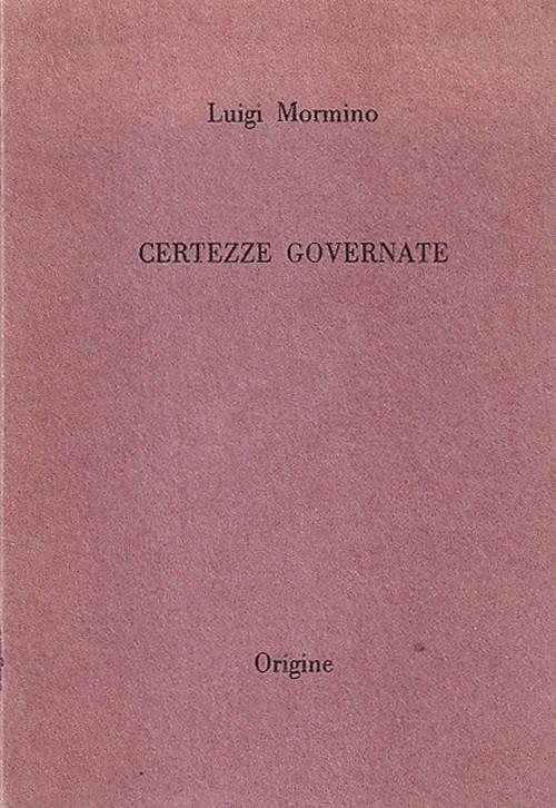 Certezze Governate - copertina