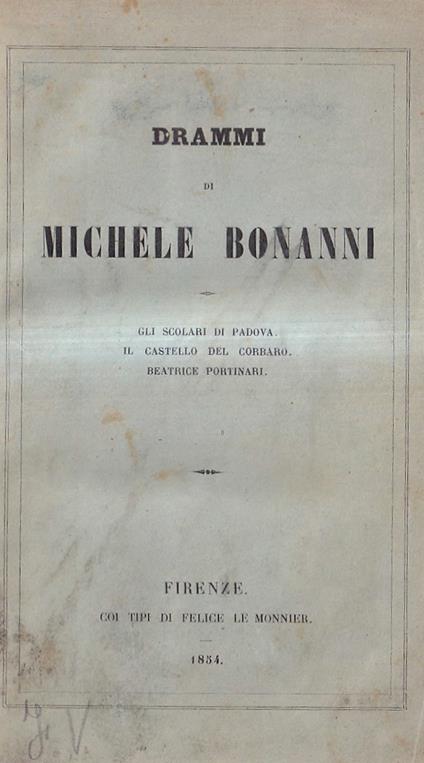 Drammi - Michele Buonanni - copertina