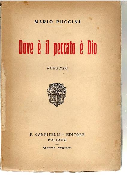 Dove è Il Peccato è Dio - copertina