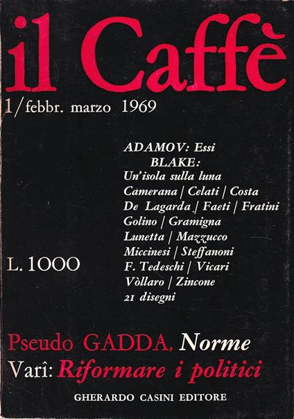 Il Caffè - 1/febbr. marzo 1969 - copertina