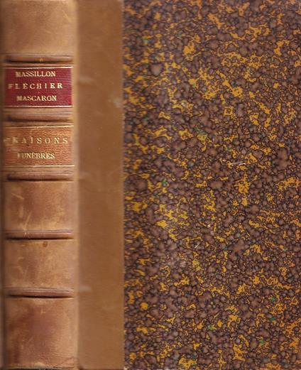 Oraisons Funebres precedees De L'Essais Sur L'oraison Funebre Par Villemain - copertina