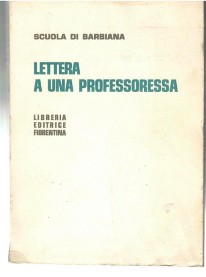 Lettera a una Professoressa - copertina