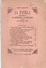 La Favilla Rivista Di Letteratura E Di Educazione Anno IX, Perugia 31 Dicembre 1879, fas. XI-XII