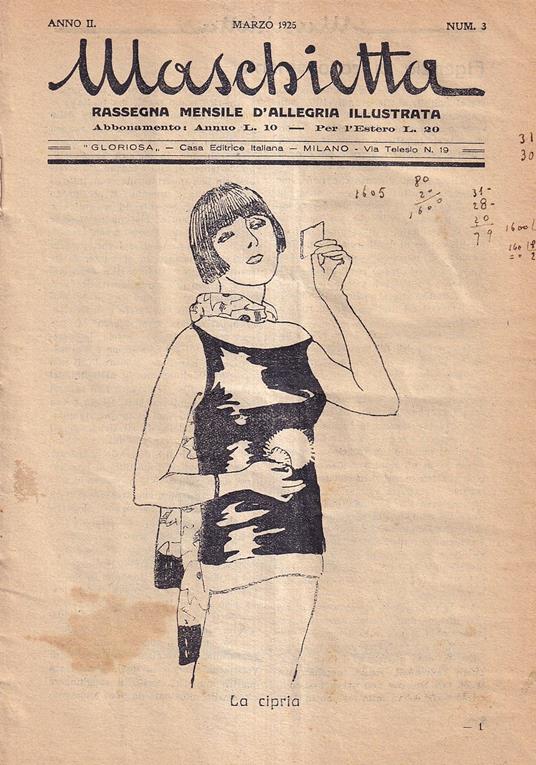 Maschietyta Rivista Mensile D'allegria Illustrata II 1925 3 - copertina