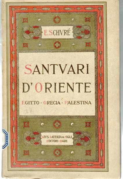 Santuari D'oriente - Édouard Schuré - copertina