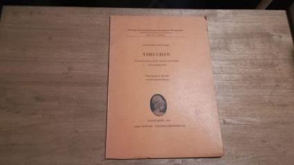Timuchen. Ein Beitrag zum griechischen Staatsrecht - Gottlieb Guntern - copertina