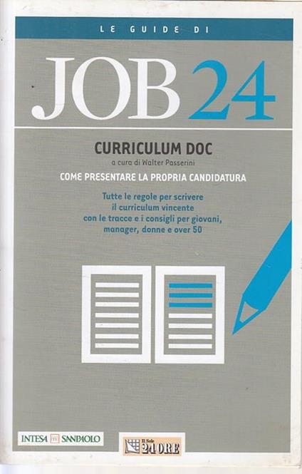 Curriculum Doc Presentare Propria Candidatura - Walter Passerini - copertina