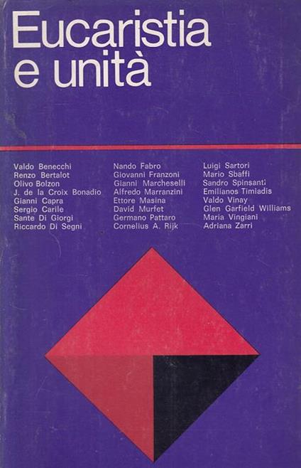 Eucaristia E Unità - copertina