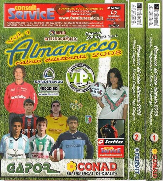 Almanacco Calcio Dilettatni 2008 2 Volumi - copertina