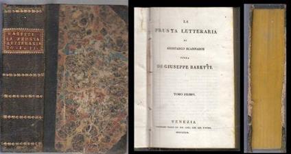 La Frusta Letteraria Tomo Primo E Secondo - Giuseppe Baretti - copertina