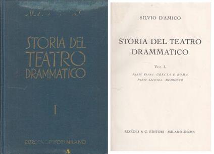 Storia Del Teatro Drammatico Vol.1 - Silvio D'Amico - copertina