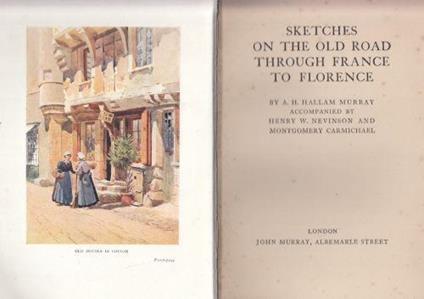 Sketches Through France To Florence - Hallam Murray - copertina