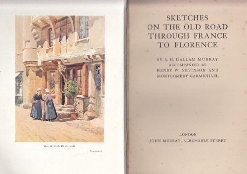 Sketches Through France To Florence - Hallam Murray - copertina