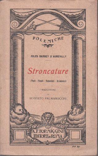 Stroncature - Jules-Amédée Barbey d'Aurevilly - copertina