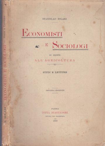 Economisti E Sociologi - Stanislao Ferrari - copertina
