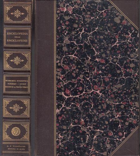 Enciclopedia Economia Domestica Sport Giuochi --Formiggini -- - copertina