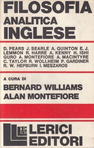Filosofia Analitica Inglese - - Bernard Williams - copertina