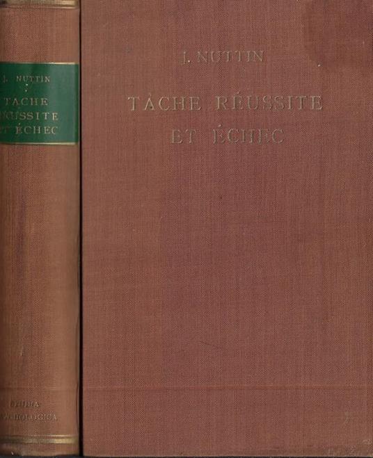 Tache réussite et échec - Joseph Nuttin - copertina