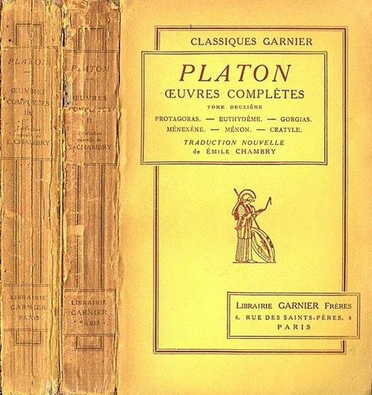 Oevres completes Vol. II - III - Platone - copertina