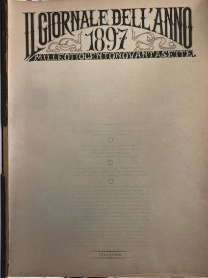 Il giornale dell'Anno 1897 - copertina