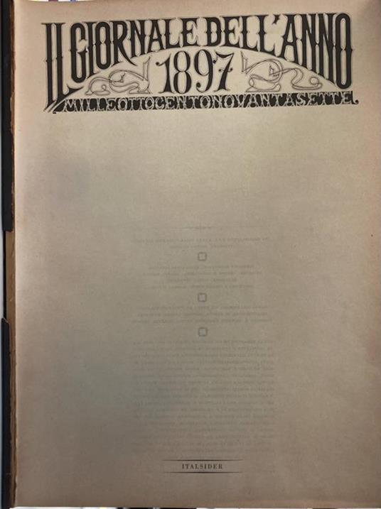 Il giornale dell'Anno 1897 - copertina