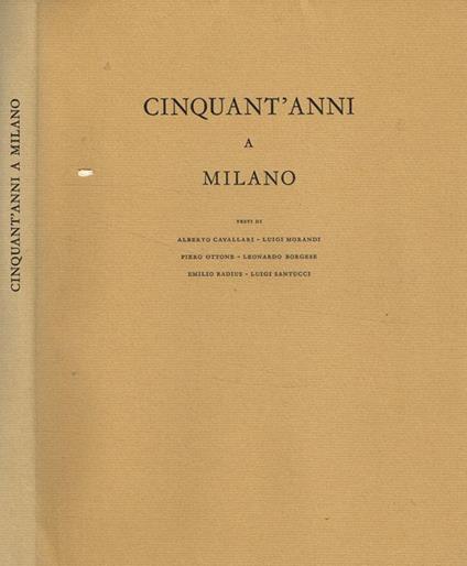 Cinquant'anni a Milano - copertina
