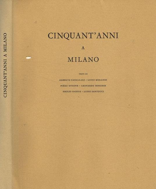 Cinquant'anni a Milano - copertina