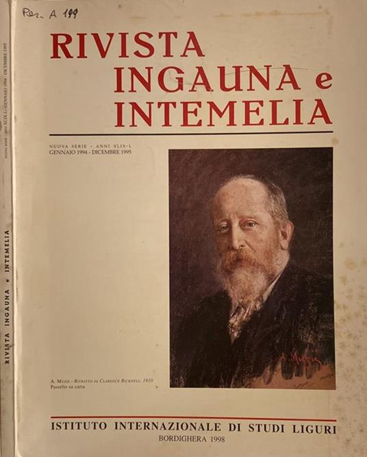 Rivista ingauna e intemelia - copertina