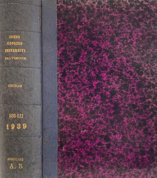 The Johns Hopkins University Circular 1939 - copertina