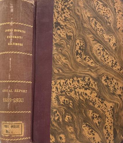 The Johns Hopkins University Annual Report 1888-1893 - copertina