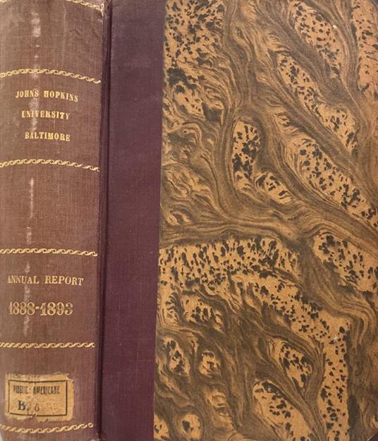 The Johns Hopkins University Annual Report 1888-1893 - copertina