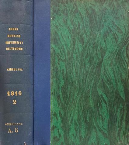 The Johns Hopkins University Circular 1916 vol. 2 - copertina