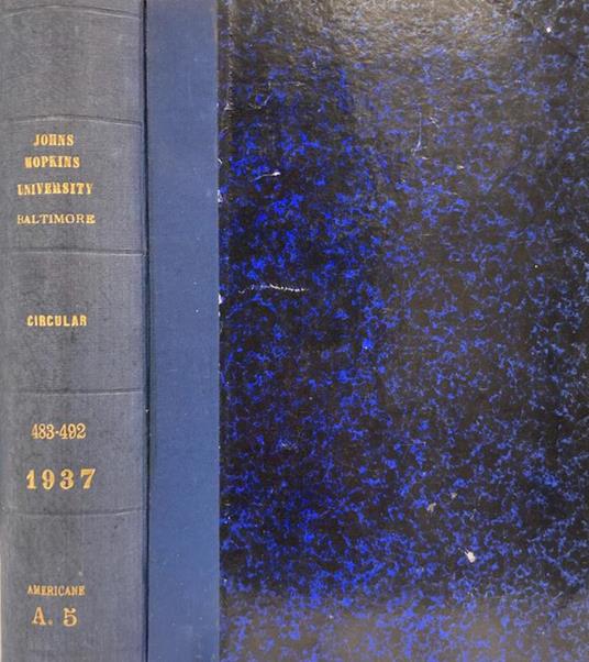 The Johns Hopkins University Circular 1937 - copertina