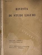Rivista di studi Liguri anno XXVII 1961
