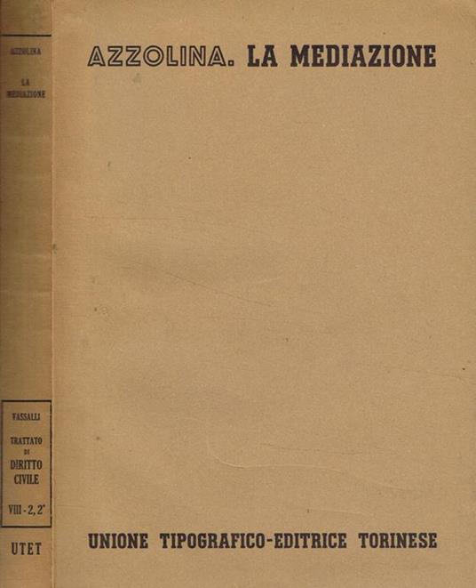 La mediazione - Umberto Azzolina - copertina