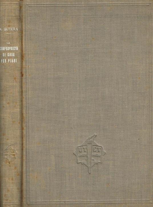 La comproprietà di case per piani - Antonio Butera - copertina