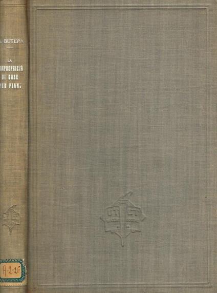 La comproprietà di case per piani - Antonio Butera - copertina