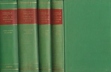 Rassegna di giurisprudenza sul codice di procedura civile vol.I/1, I/2, II/2, IV - Mario Stella Richter - copertina