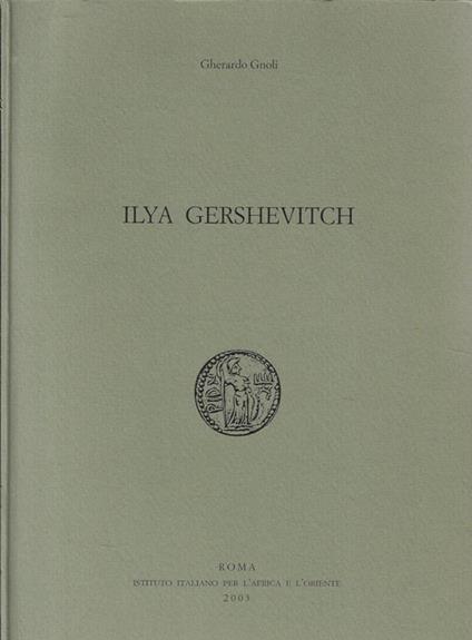 Ilya Gershevitch - Gherardo Gnoli - copertina