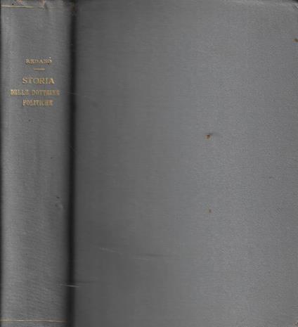 Storia delle dottrine politiche - Ugo Redanò - copertina