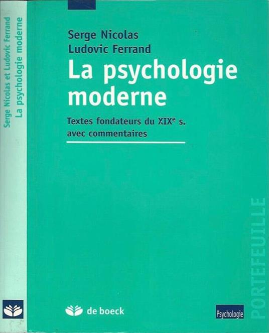 La  Psychologie moderne - copertina