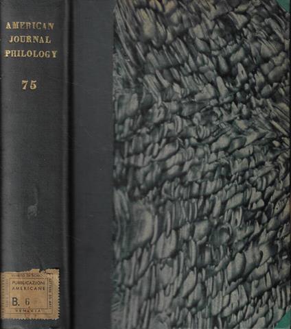 American Journal of Philology Anno 1954 - copertina