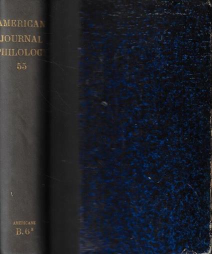 The  American Journal of Philology Anno 1934 - copertina