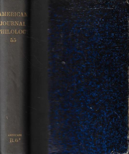 The  American Journal of Philology Anno 1934 - copertina