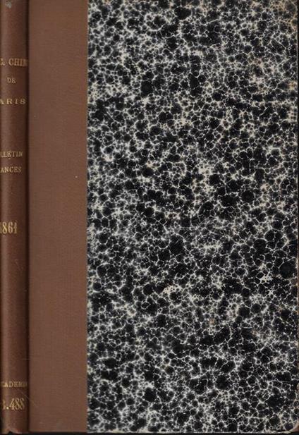 Bulletin des séances de 1861 - copertina