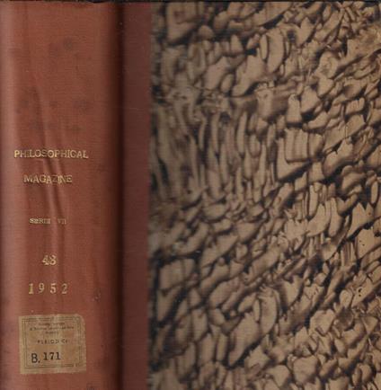 The  Philosophical Magazine Anno 1952 - copertina