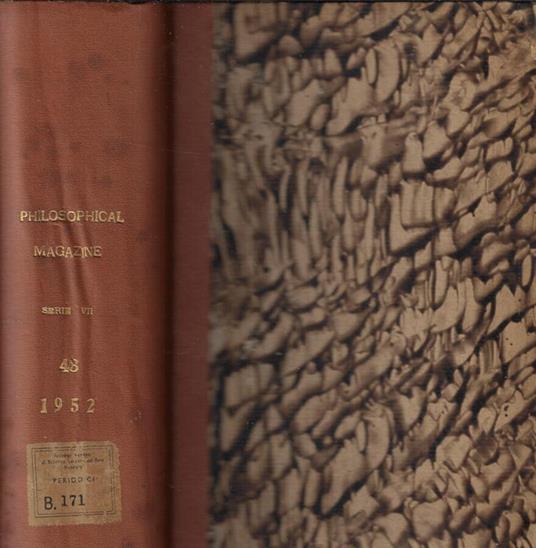The  Philosophical Magazine Anno 1952 - copertina