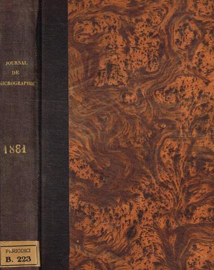 Journal de micrographie. Cinquieme annee, 1881 - copertina