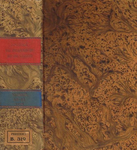 Journal de pharmacie et de chimie. Tome 13, 14, VI serie, anno 1901 - copertina